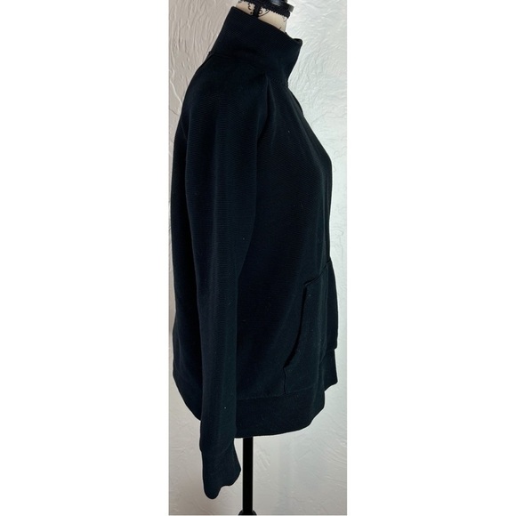 Peloton Women's Pullover 1/2 Zip Asymmetrical Black Ribbed Athleisure, Small - Picture 3 of 10